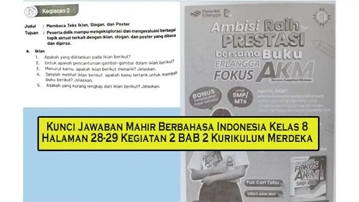 Kunci Jawaban Mahir Berbahasa Indonesia Kelas 8 Halaman 28-29 Kegiatan 2 BAB 2 Kurikulum Merdeka - Tribunpekanbaru.com