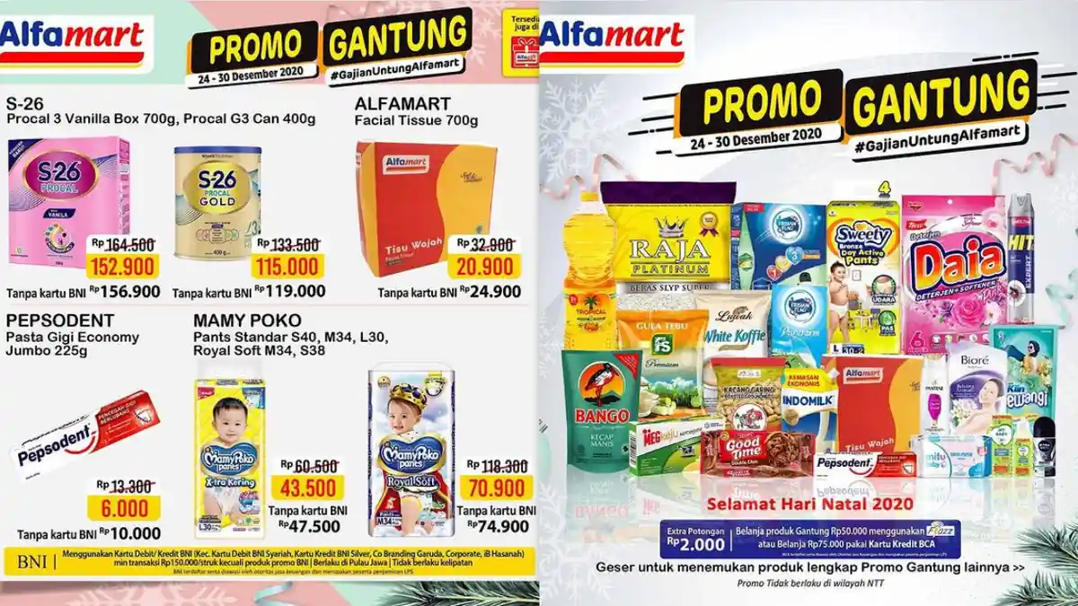 Promo Alfamart Hari Ini 30 Desember 2020, Beras Susu Popok Detergen Minyak Goreng Gula Make Up