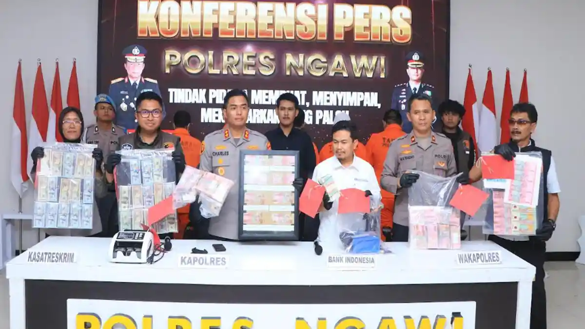 2 Kepala Desa Ikut Sindikat Peredaran Uang Palsu, Digulung Polres Ngawi
