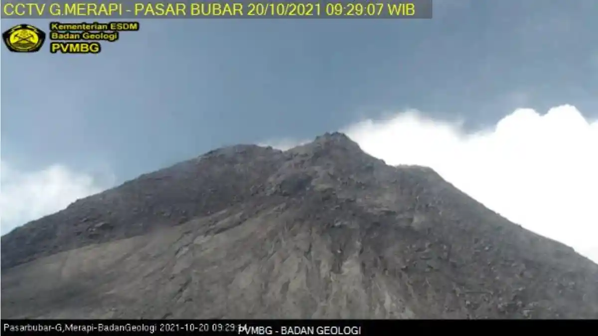 UPDATE Gunung Merapi 21 Oktober 2021: Terjadi 12 Kali Guguran Lava Pagi Ini