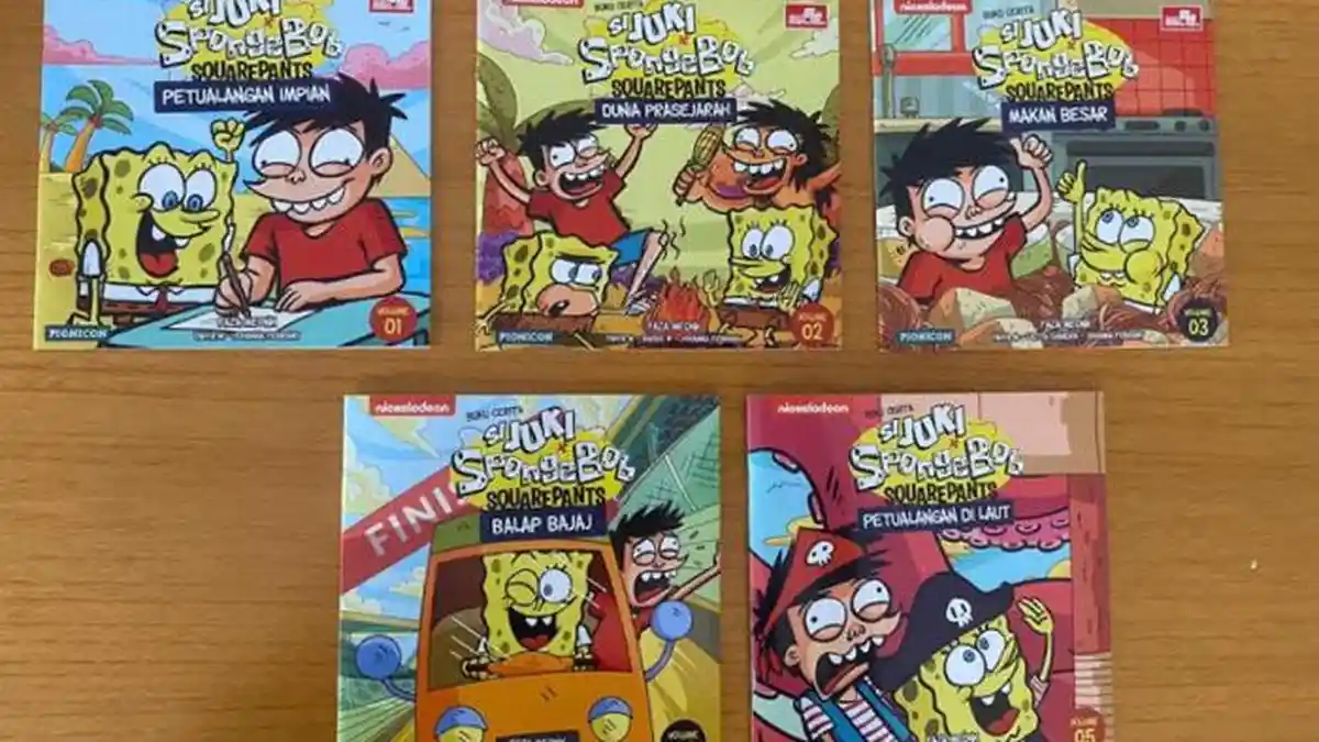 Si Juki Kolaborasi x SpongeBob Squarepants Hadirkan Komik Petualangan Seru