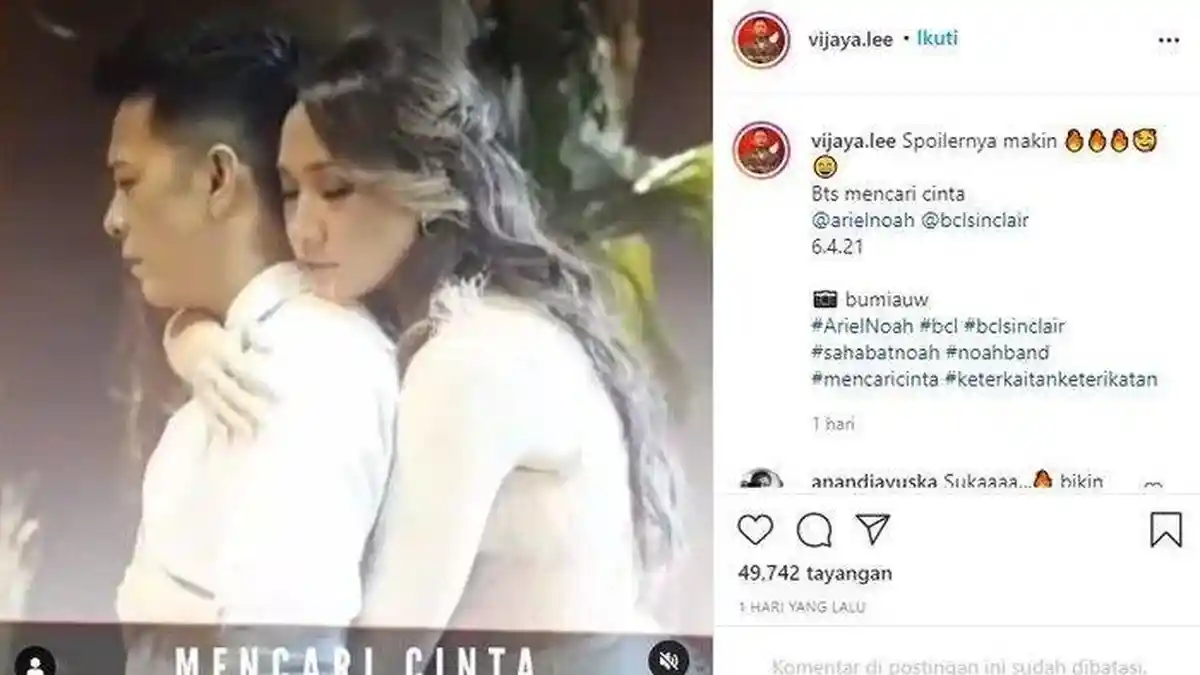 Video Ariel NOAH Dipeluk BCL Heboh, Istri Mendiang Ashraf Sinclair ini Terekam Nangis di Ranjang