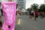 Aksi Gerakan Menutup Aurat di Bunderan HI