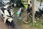 Tabrakan Motor Stylo Vs Revo di Besulutu Konawe, 2 Pemotor Luka-luka, Kendaraan Ringsek