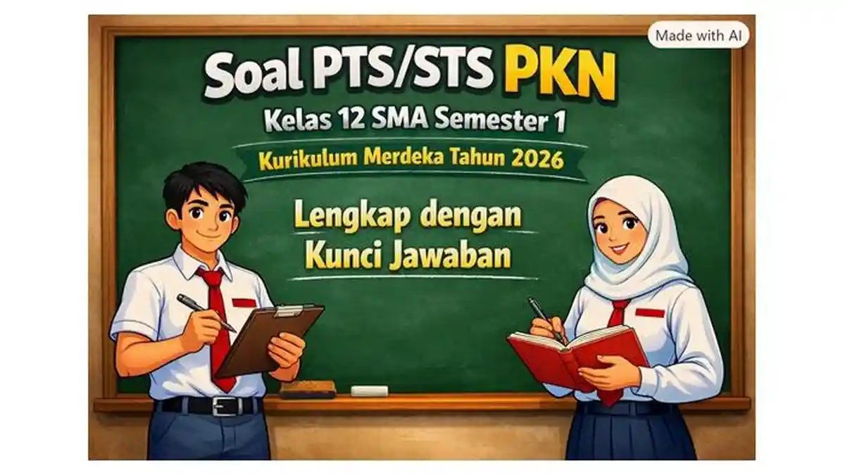 Soal PTS/STS PKN Kelas 12 SMA Semester 1 Kurikulum Merdeka Tahun 2026 ...