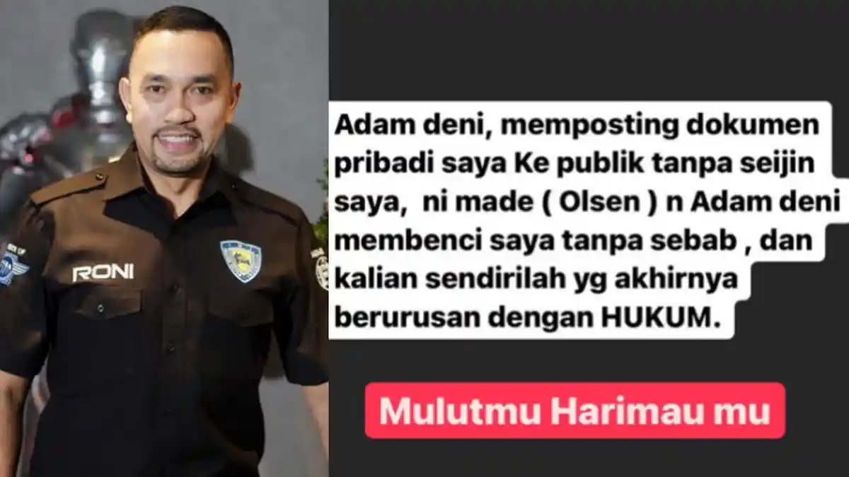 Berani Penjarakan Jerinx, Kini Adam Deni Teriak Dikriminalisasi oleh Ahmad Sahroni Sultan Priok