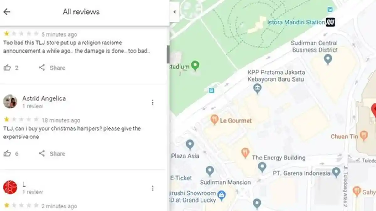 Gara-gara Larangan Ucapan Natal, Tous Les Jours Diserbu Review Bintang Satu di Google