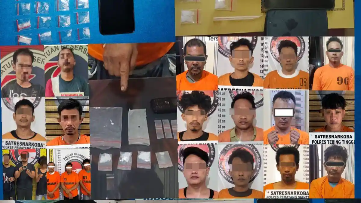 Perangi Narkoba! Polda Sumut dan Jajaran Ungkap 132 Kasus Narkotika dalam Sepekan