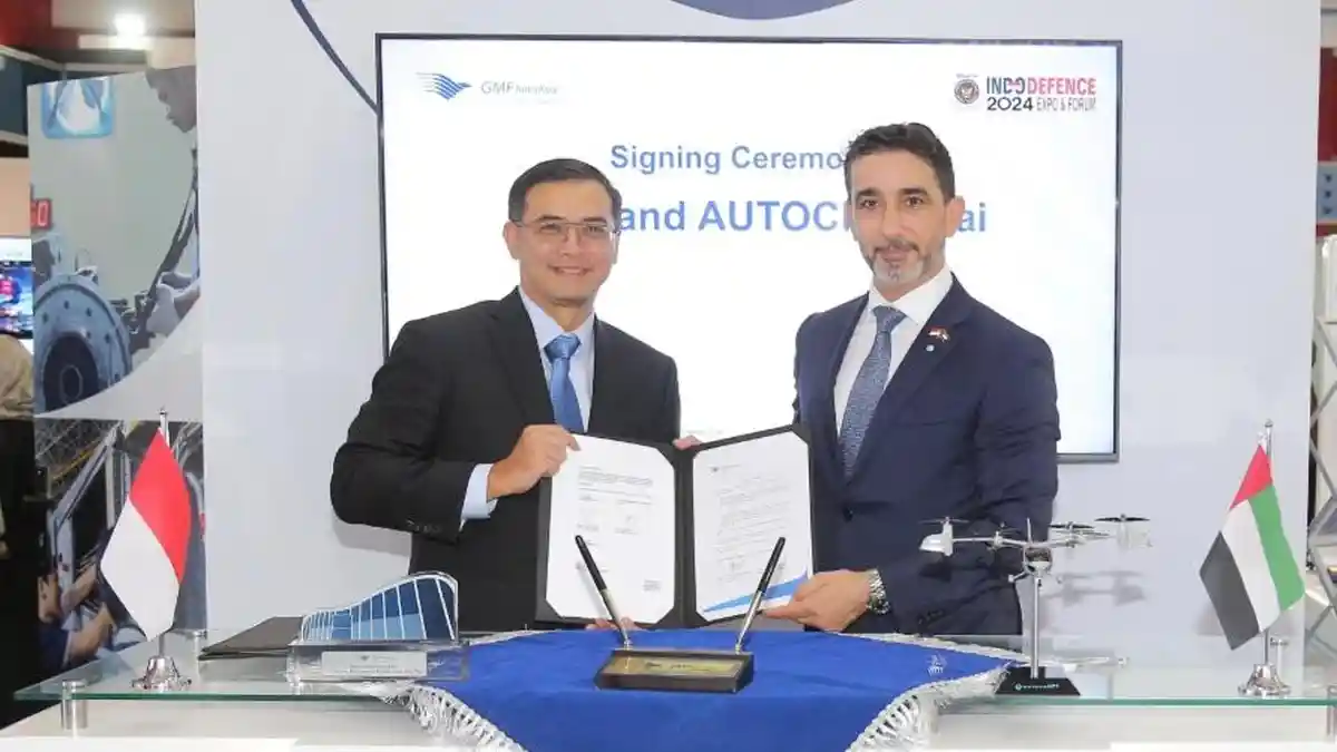 Indo Defence 2025, Perusahaan Uni Emirat Arab Teken MoU dengan GMF di Bidang MRO Pesawat e-Vtol