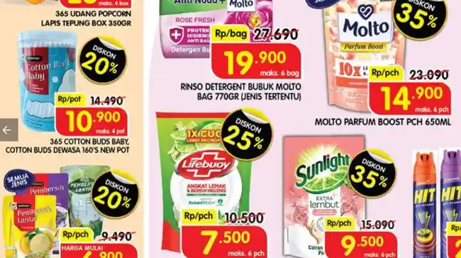 PROMO KJSM Superindo Besok 15 Februari 2024 Ada Diskon Khusus, Sunlight Rp9.500 Cotton Bud Rp10.900