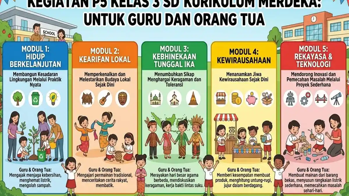Kegiatan P5 Kelas 3 SD Kurikulum Merdeka untuk Guru dan Orang Tua