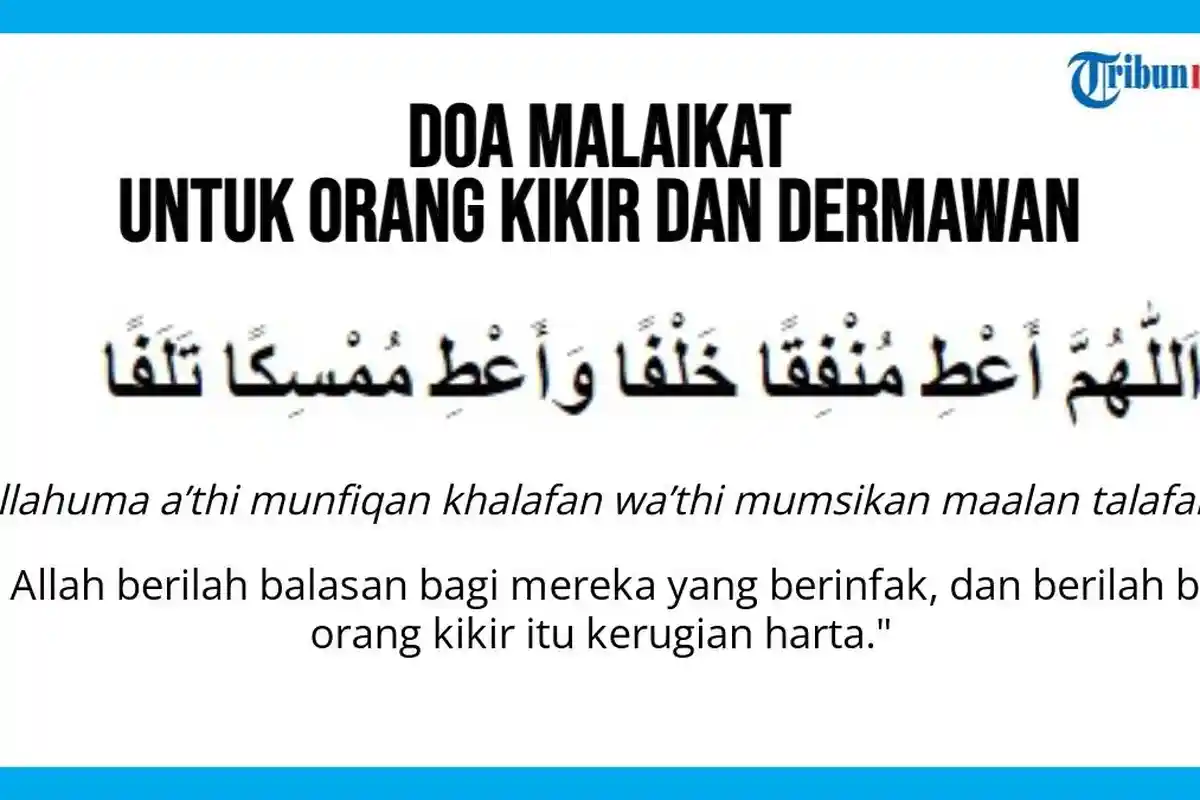 Doa Malaikat untuk Orang Kikir agar Allah Mencabut Hartanya
