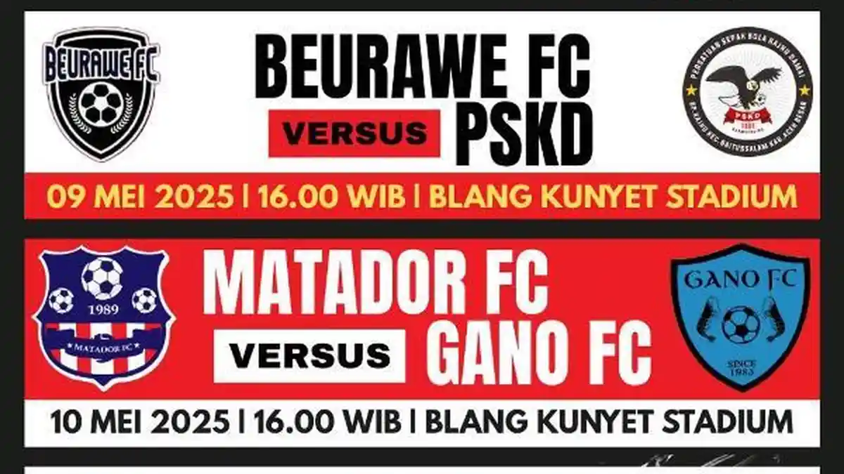 Duel Panas Babak 6 Besar Turnamen HUT Karya Utama, Beurawe FC Tantang PSKD Kajhu