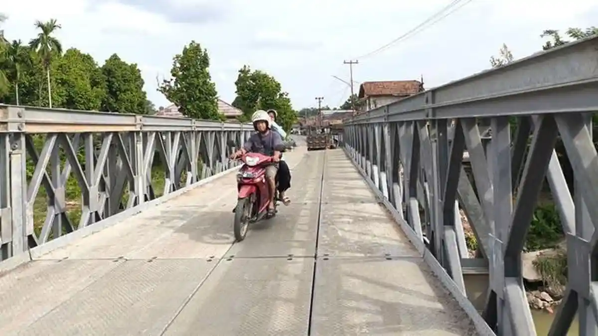 Jembatan Bailey Prabumulih Rampung,Akses Menuju Kelurahan Muaradua Kecamatan Prabumulih Timur Lancar