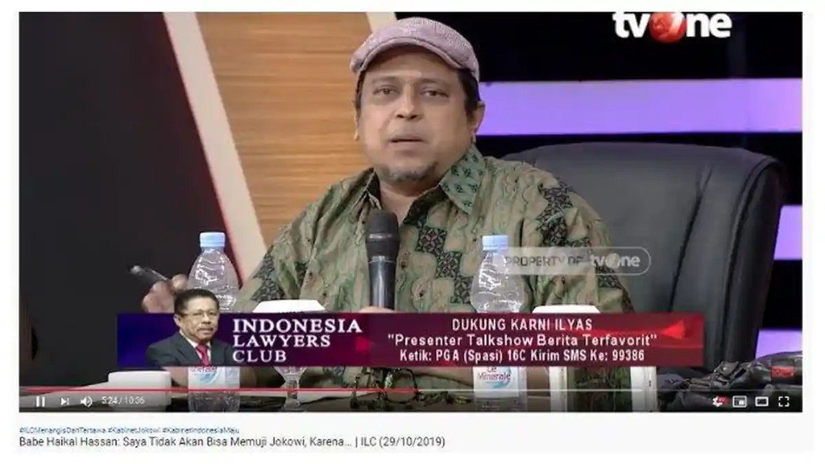 Haikal Hassan Tanggapi Mahfud MD di ILC, Darurat Ekonomi Bukan Darurat Radikal