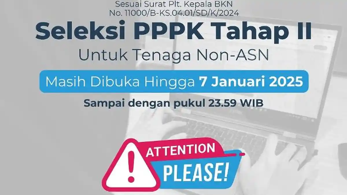 Pendaftaran PPPK Tahap 2 Diperpanjang hingga 7 Januari 2025, Berikut Jadwal Terbarunya