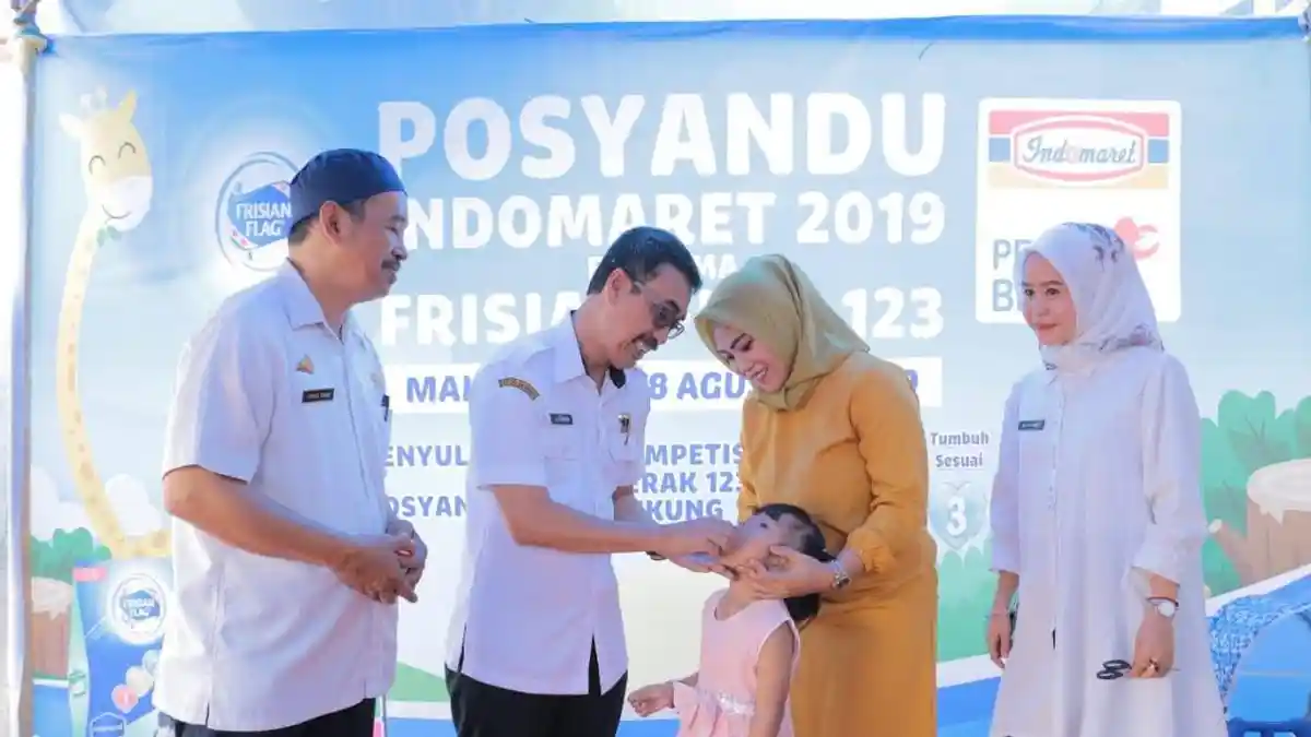 Indomaret Gandeng Frisian Flag Gelar Kegiatan Posyandu