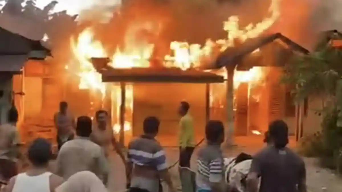 Rumah Warga Bengkulu Utara Ludes Terbakar Diduga Akibat Korsleting Listrik