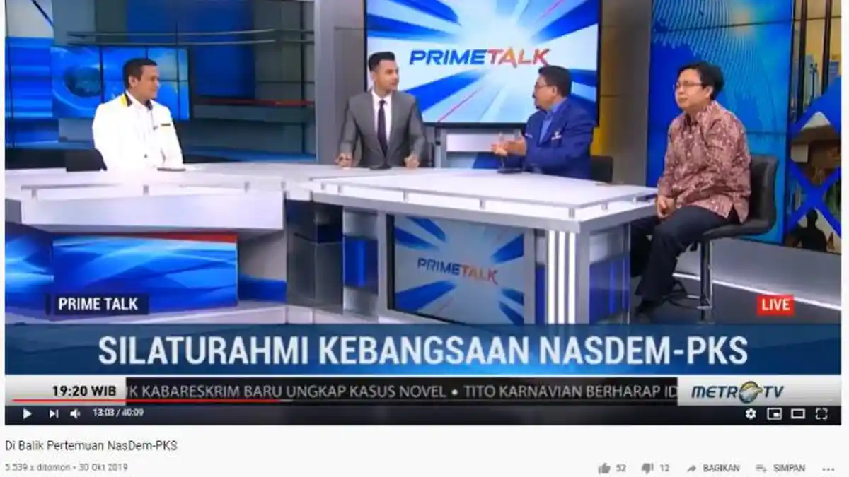 Nasdem dan PKS Bertemu, Zulfan Lindan: Tidak Ada Koalisi yang Utuh