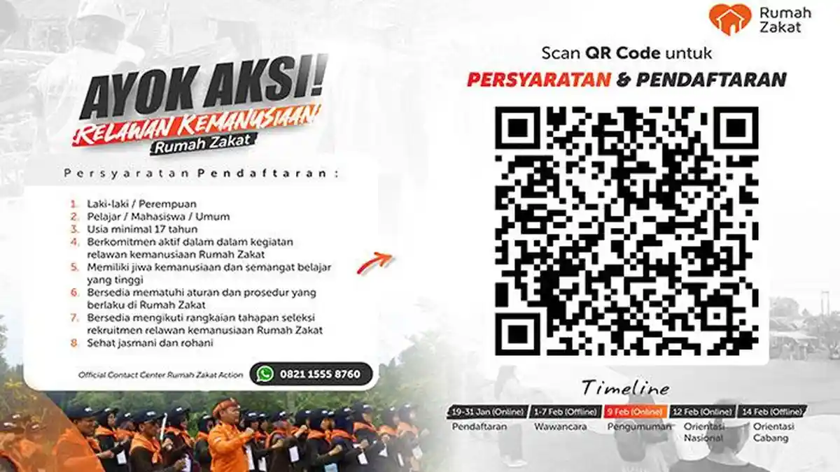 DEADLINE DIPERPANJANG! Open Rekrutmen Relawan Rumah Zakat 2026 hingga 5 ...