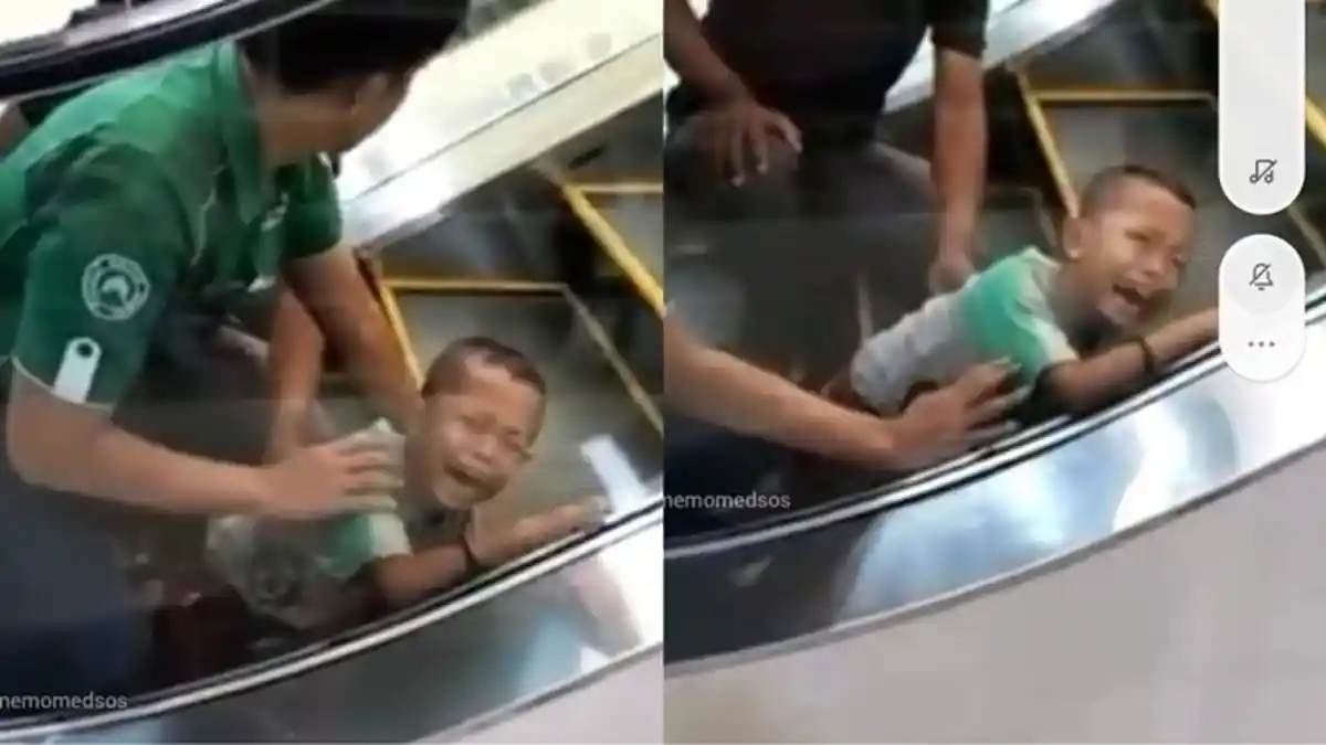 Bikin Ngilu, Tangan Bocah 10 Tahun Ini Terjepit di Tangga Eskalator Mal