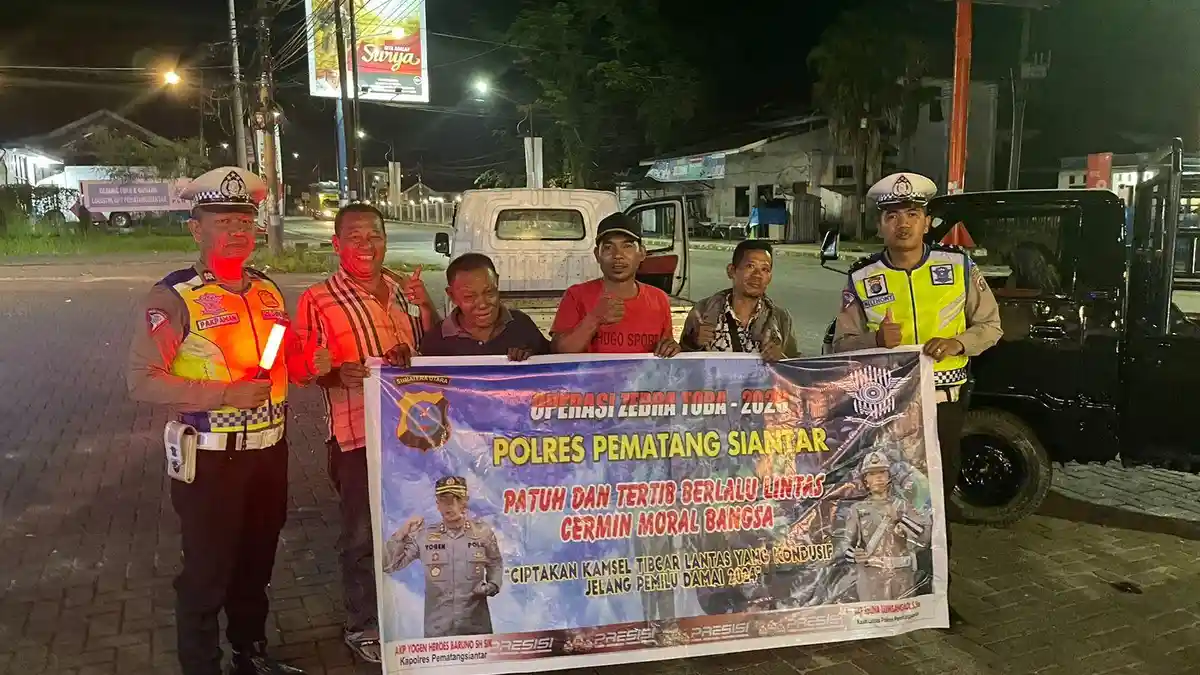 Satlantas Polres Pematangsiantar Sosialisasikan Ops Zebra Toba 2023