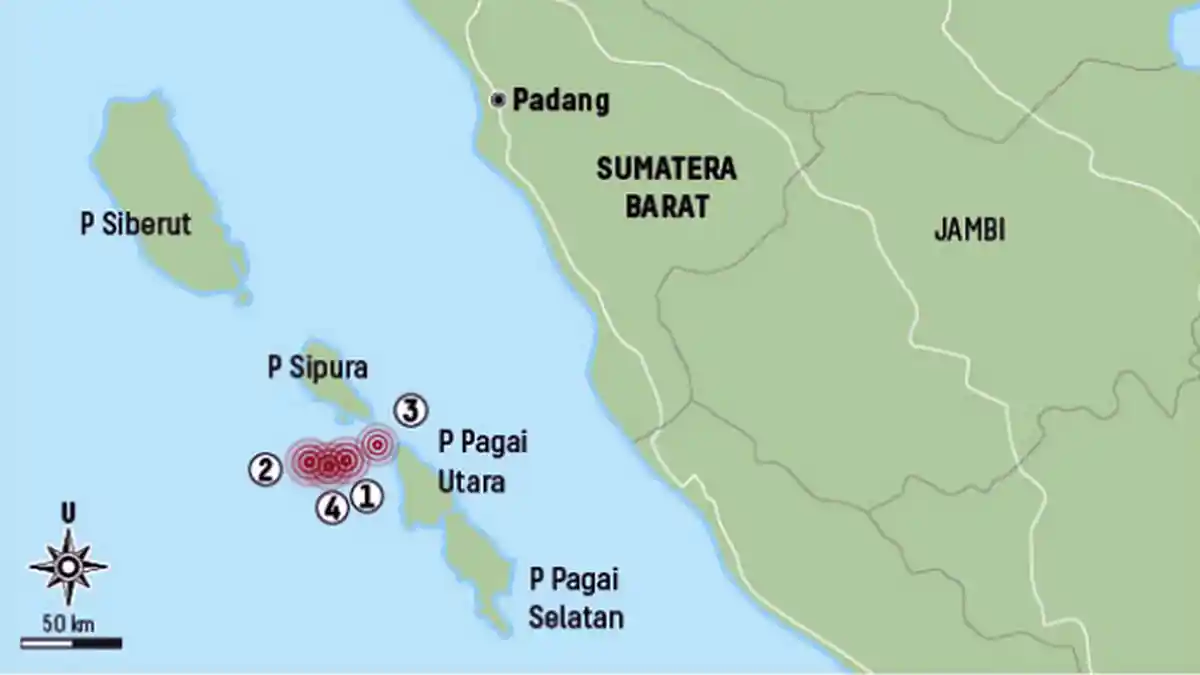 Mentawai Diguncang Gempa 5 SR Lebih dalam Dua Hari Ini, Ahli Minta Warga Tingkatkan Kewaspadaan