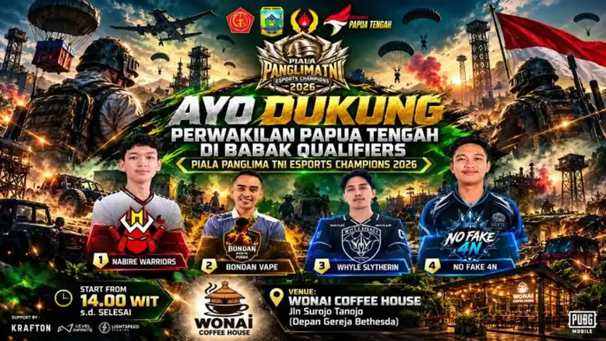 4 Tim Esports Papua Tengah Siap Guncang Kualifikasi Piala Panglima TNI ...