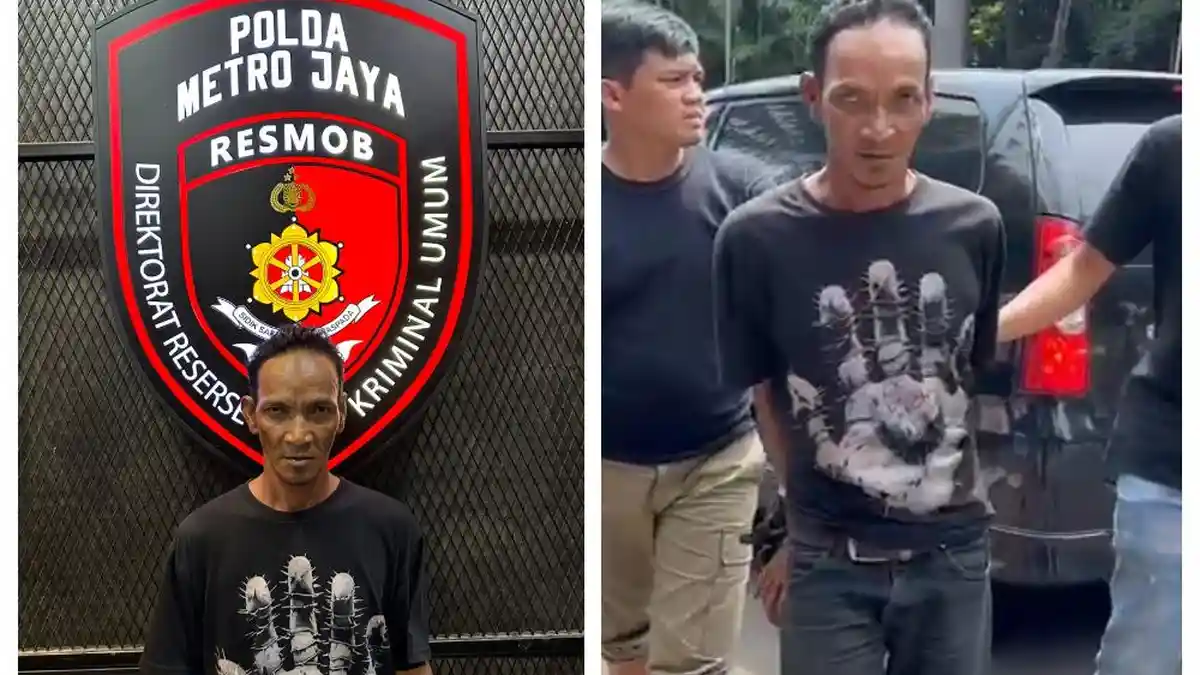 Tampang Sangar Bangseng, Pria yang Gorok Leher Teman di Bekasi Akhirnya Ditangkap