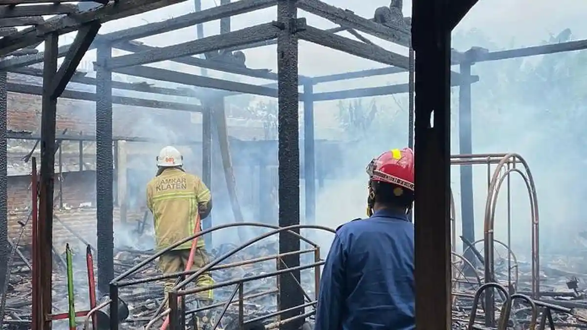 Bangunan TK di Cawas Klaten Ludes Terbakar, Diduga Karena Konsleting Listrik