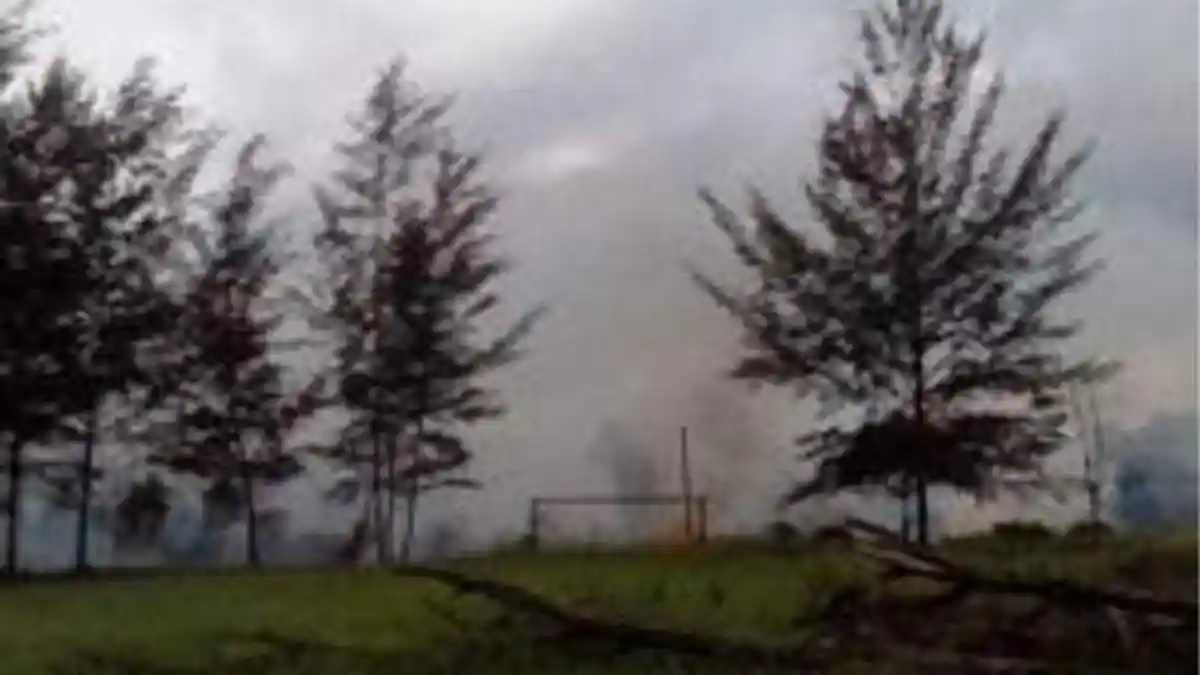 Api Bakar Semak Belukar di Pasirpadi