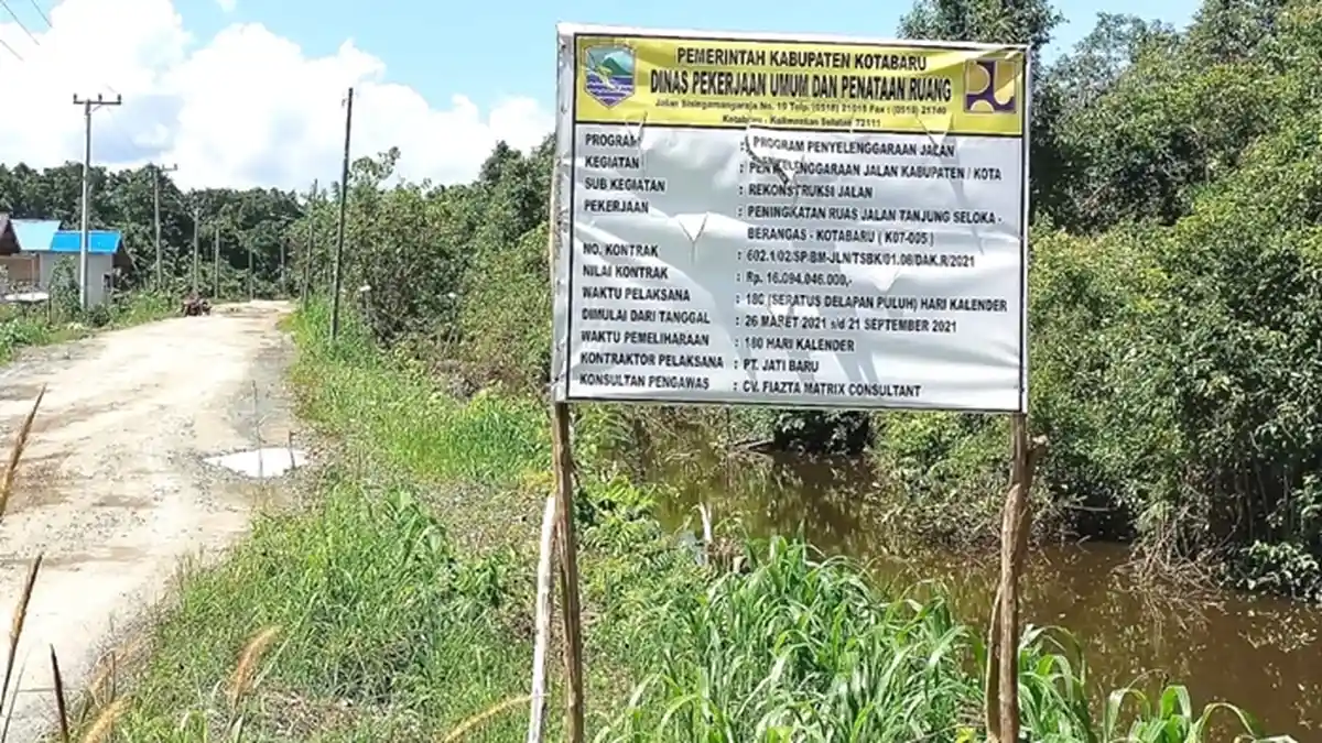 Proyek Jalan Tanjung Seloka-Berangas Kotabaru Molor, Rivai : Putus Kontrak Jika Tak Sesuai Progres