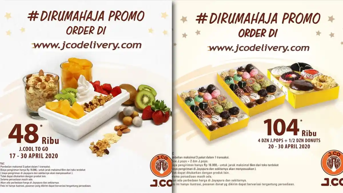 Promo JCO hingga 30 April 2020 - Paket Promo Donat, Burger, hingga JCool
