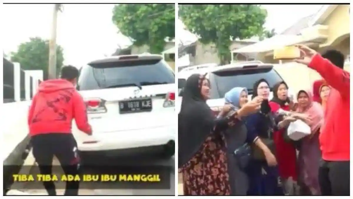 Reaksi Kocak Baim Wong tatkala Dikejar Emak-emak, Sampai Harus Ngumpet di Mobil