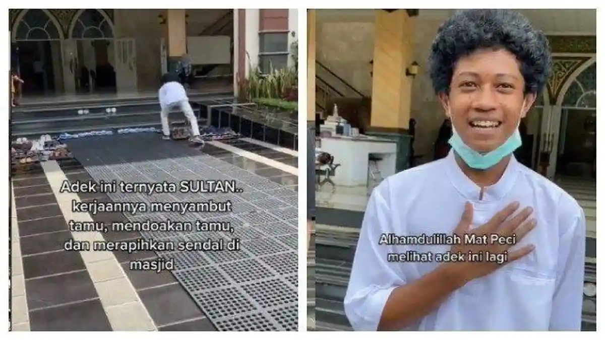 Terkuak Alasan Raja Sembunyikan Dia Orang Kaya, Remaja Viral Rapikan Sendal & Sepatu di Masjid