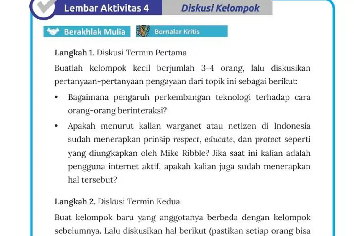 Kunci Jawaban IPS Kelas 9 SMP Halaman 96 97 Kurikulum Merdeka, Lembar Aktivitas 4: Diskusi Kelompok