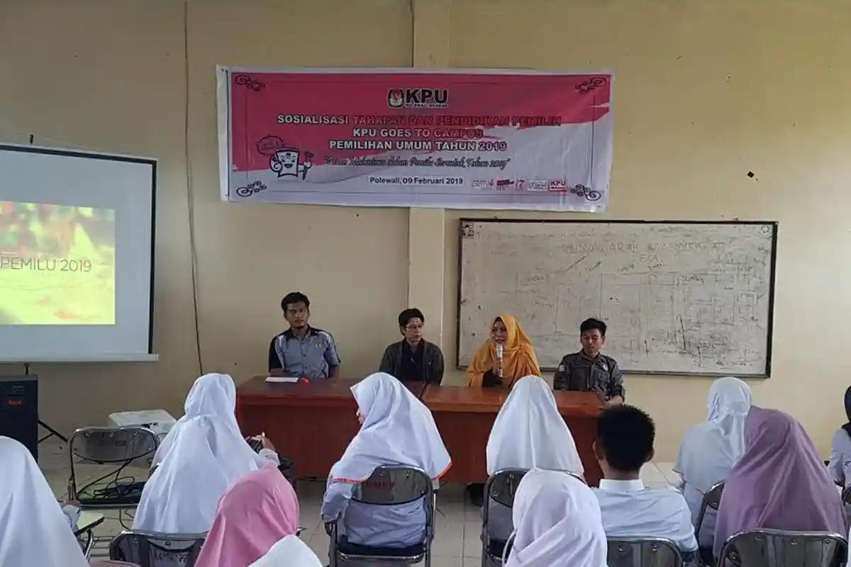 KPU Polman Ajak Akper YPPP Wonomulyo Sukseskan Pemilu 2019