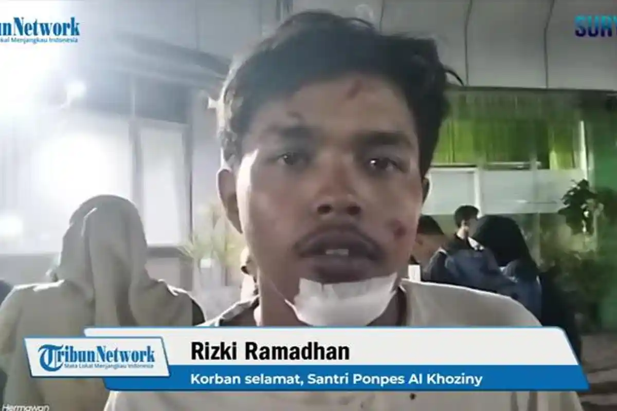 'Saya di Atas Ngecor' Kesaksian Rizki Ramadhan Santri Korban Ponpes Al Khoziny Sidoarjo Ambuk