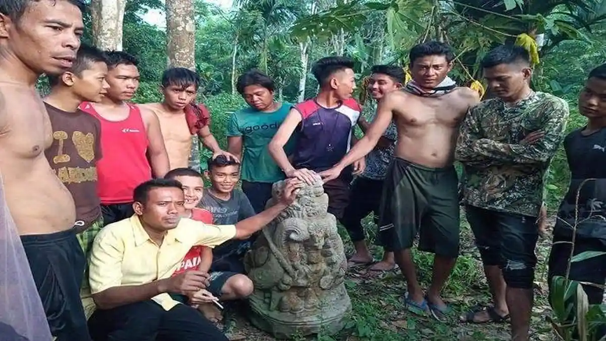 Patung Candi Ditemukan di Pasaman, Diduga Arca Makara Peninggalan Zaman Hindu-Budha