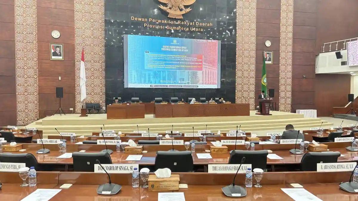 Rapat Paripurna Terkait Tiga Ranperda di DPRD Sumut Hanya Dihadiri 28 Peserta, Tak Penuhi Kuorum