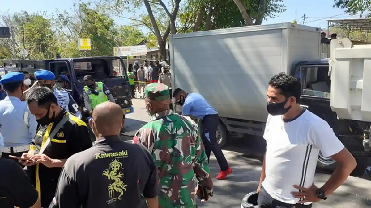 Lakalantas Maut di Bundaran Kirab - Kota Kupang Menewaskan Pengendara Sepeda