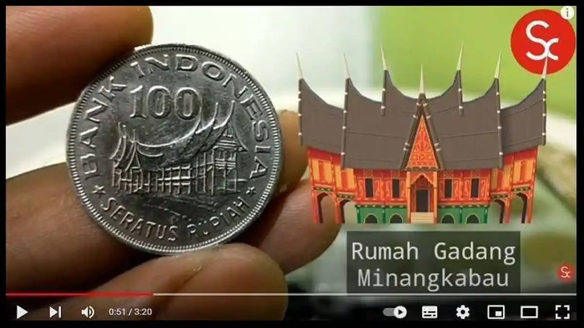 Uang Koin Rp 100 Gambar Rumah Gadang Laku Rp 1 juta