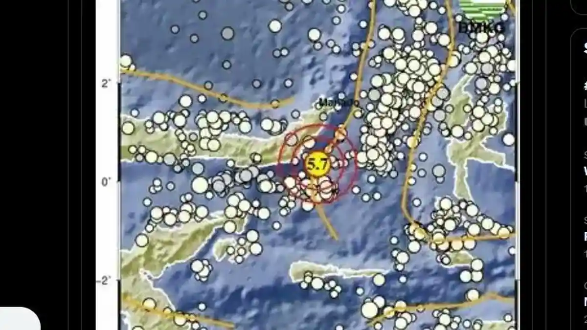 Gempa Bumi Magnitudo 5.7 Pagi Ini Kamis 17 April 2025,  Terjadi di Sulut dan Terasa di Gorontalo