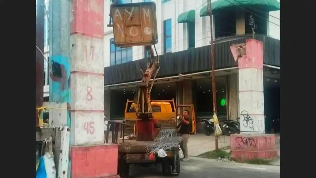 Gapura Kampung Kristen Ambruk di Siantar, Pemerintah Tunggu Iktikad Baik Sopir Truk Over Dimensi