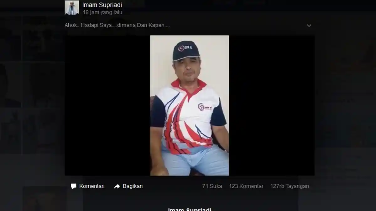 Ahok Pernah 'Lari' Saat Ditemui oleh Imam Supriadi si Penantang Ahok Berduel, Ini Buktinya