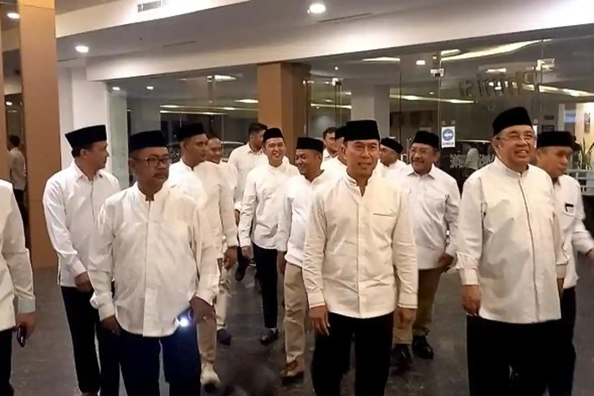 Momen Kebersamaan Andi Sumangerukka, Rusda Mahmud, Herry Asiku di Halal Bihalal Gerindra Sultra