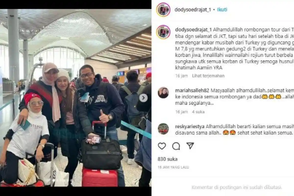 Doddy Sudrajat Beberkan Kondisi Mayang Pasca Heboh Dikira Netizen Jadi Korban Gempa Turki Suriah