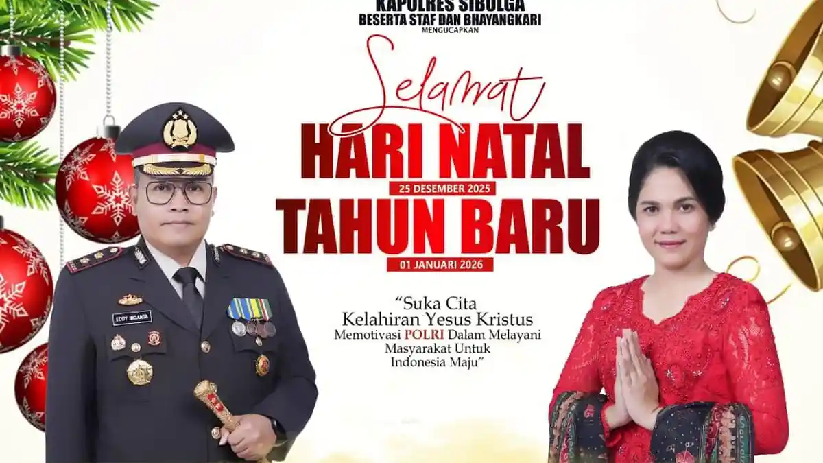 Kapolres Sibolga Beserta Jajaran dan Bhayangkari Sampaikan Ucapan Selamat Hari Natal 2025