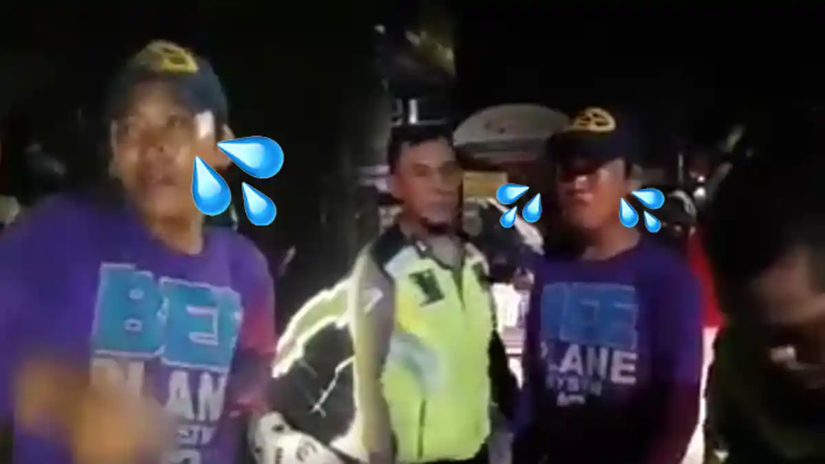 Muka Sangar Tapi Hati Hello Kitty! Gini Kocaknya Sosok Preman Garang ini Saat Mewek Karena Ditilang