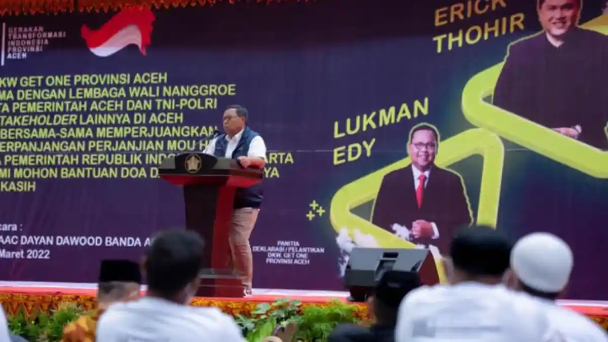 Lukman Edy Kukuhkan Pengurus GET ONE Aceh, Komit Perjuangkan Dana Otsus Aceh
